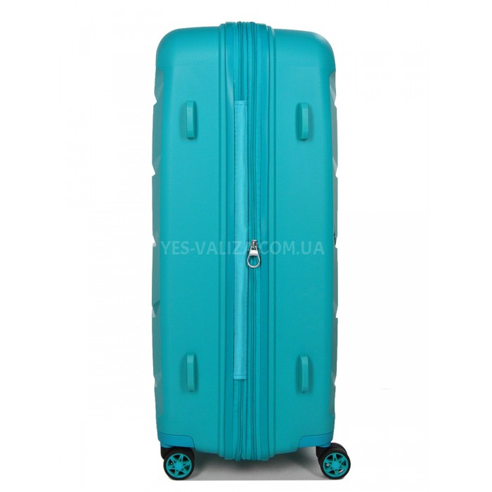 Набор чемоданов Франция (L M S-3шт) полипропилен бирюза/Airtex 646, фото 7