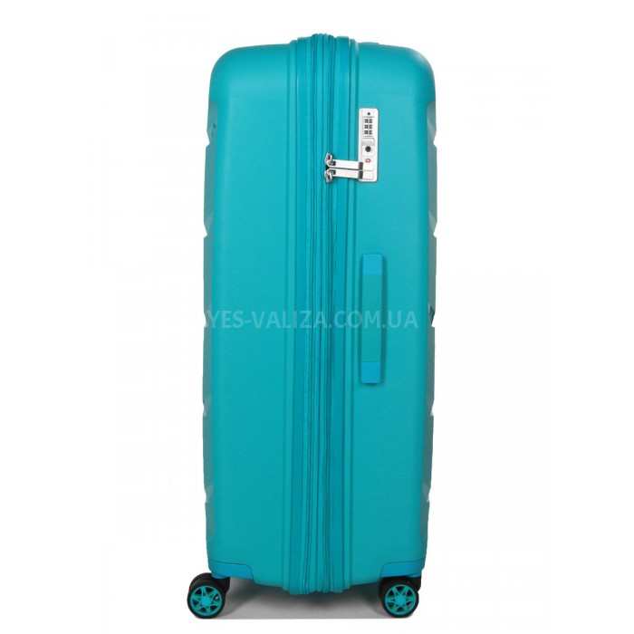 Набор чемоданов Франция (L M S-3шт) полипропилен бирюза/Airtex 646, фото 6