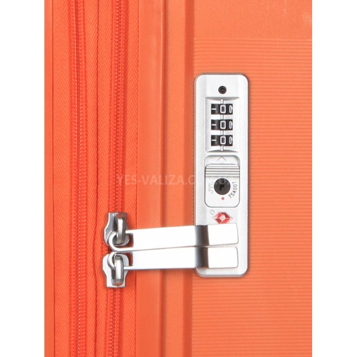 Набір валіз Франція (L M S-3шт) поліпропілен помаранч/Airtex 646, фото 7