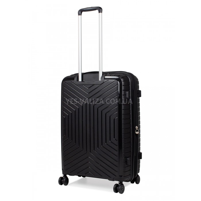 Набор чемоданов Франция (L M S-3шт) полипропилен чёрный/Snowball 20103, фото 3