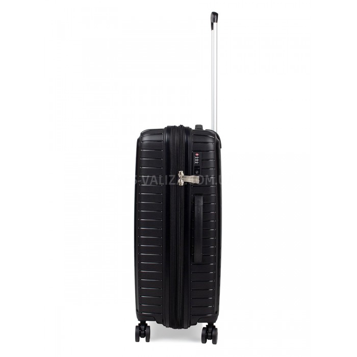 Набор чемоданов Франция (L M S-3шт) полипропилен чёрный/Snowball 20103, фото 5