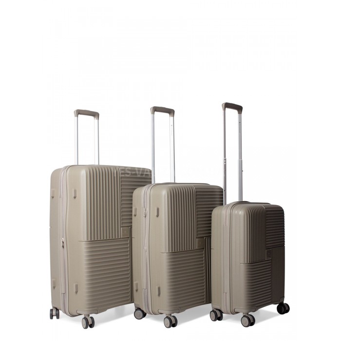 Набор чемоданов Франция (LMS-3шт) полипропилен бежевый/Snowball 20403, фото 2