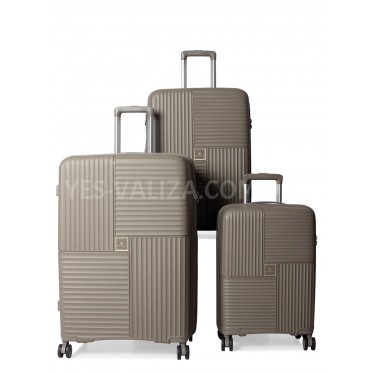 Набір валіз Франція (LMS-3шт) поліпропілен бежевий/Snowball 20403