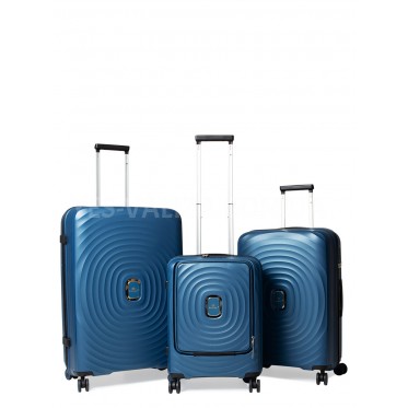 Набір валіз Франція (L M S-3шт) поліпропілен синій/Snowball 35203