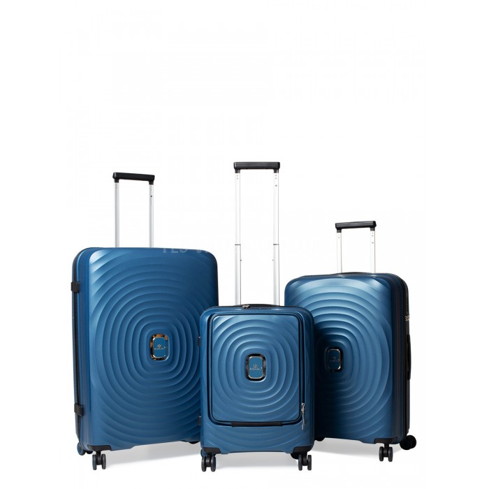 Набір валіз Франція (L M S-3шт) поліпропілен синій/Snowball 35203, фото 1