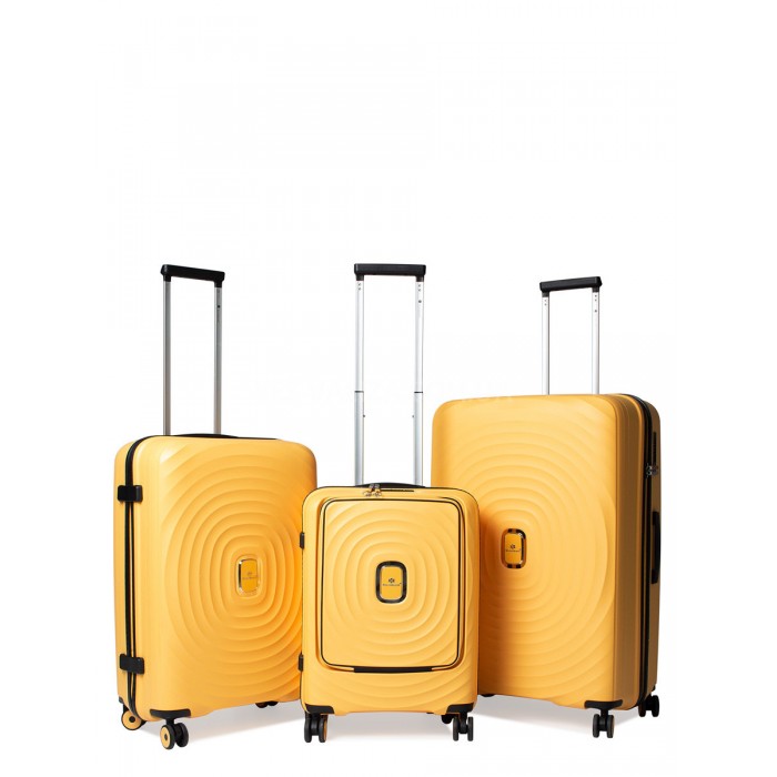 Набір валіз Франція (L M S-3шт) поліпропілен жовтий/Snowball 35203, фото 1