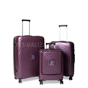 Набір валіз Франція (L M S-3шт) поліпропілен фіолет/Snowball 35203
