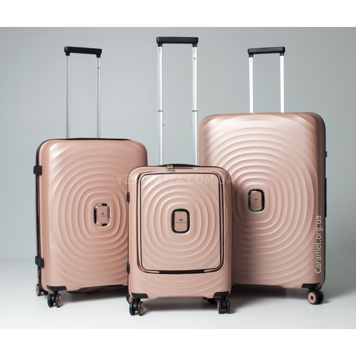 Набор чемоданов Франция (L M S-3шт) полипропилен пудра/Snowball 35203, фото 2