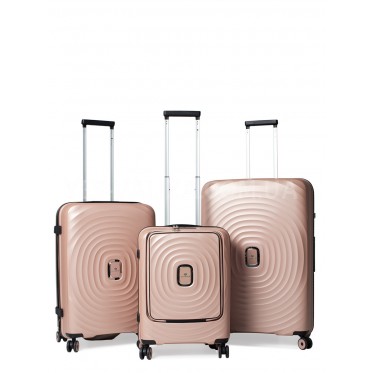 Набір валіз Франція (L M S-3шт) поліпропілен пудра/Snowball 35203