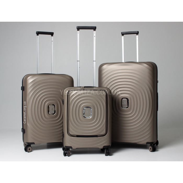 Набір валіз Франція (L M S-3шт) поліпропілен шампань/Snowball 35203, фото 2