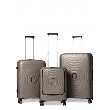 Набор чемоданов Франция (L M S-3шт) полипропилен шампань/Snowbal 35203