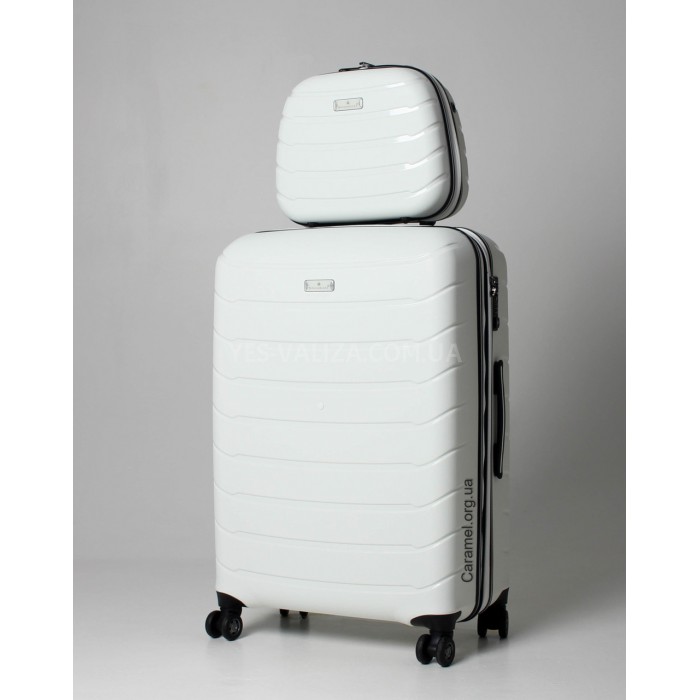 Набор чемоданов Франция (LMS+BC-4шт) полипропилен белый/Snowball 61303, фото 4