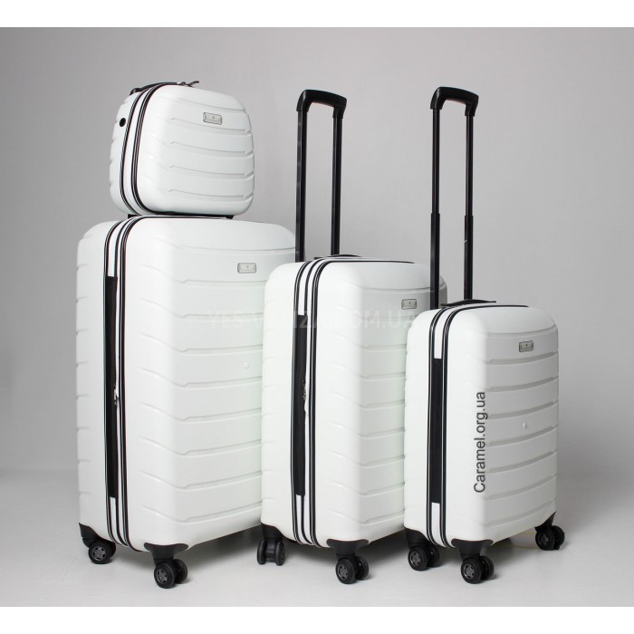 Набір валіз Франція (LMS+BC-4шт) поліпропілен білий/Snowball 61303, фото 3