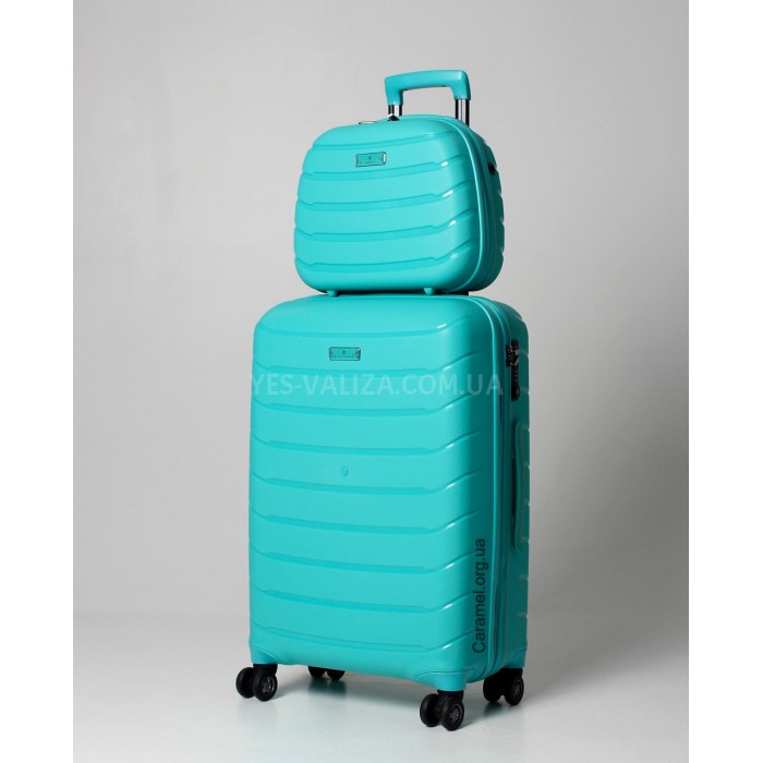 Набор чемоданов Франция (LMS+BC-4шт) полипропилен бирюза/Snowbal 61303, фото 4
