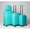 Набор чемоданов Франция (LMS+BC-4шт) полипропилен бирюза/Snowbal 61303, фото 12