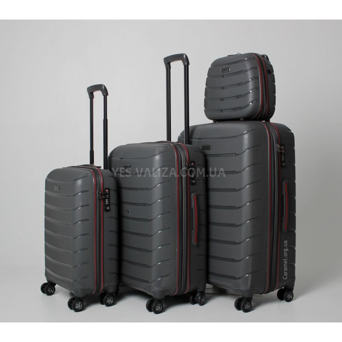 Набор чемоданов Франция (LMS+BC-4шт) полипропилен серый/Snowball 61303, фото 3