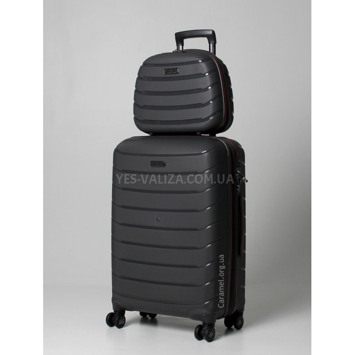 Набор чемоданов Франция (LMS+BC-4шт) полипропилен серый/Snowball 61303, фото 5