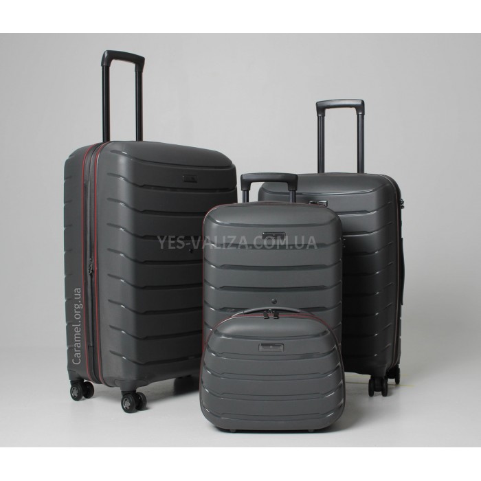 Набор чемоданов Франция (LMS+BC-4шт) полипропилен серый/Snowball 61303, фото 4