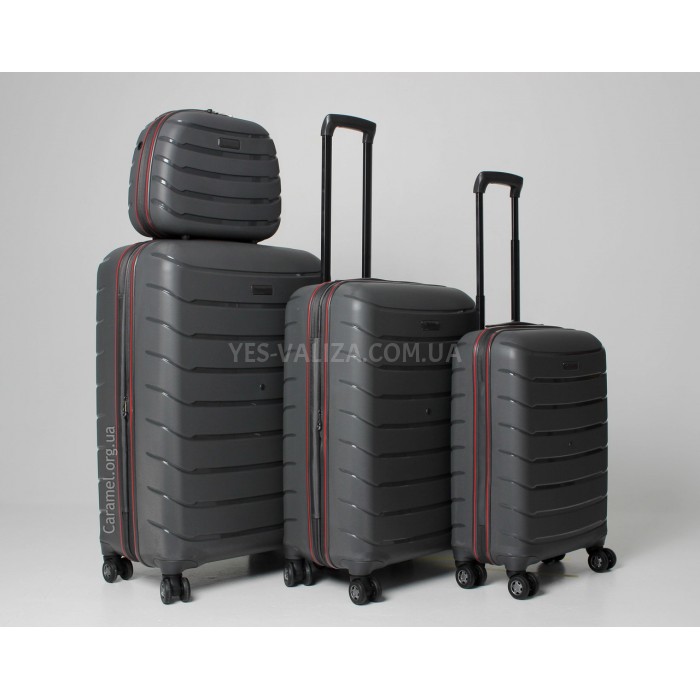 Набор чемоданов Франция (LMS+BC-4шт) полипропилен серый/Snowball 61303, фото 2