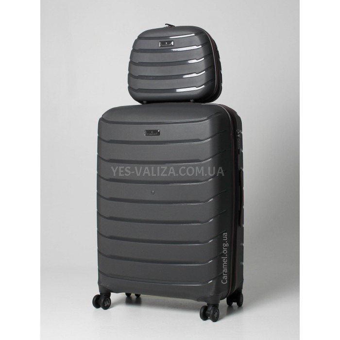 Набір валіз Франція (LMS+BC-4шт) поліпропілен сірий/Snowball 61303, фото 7