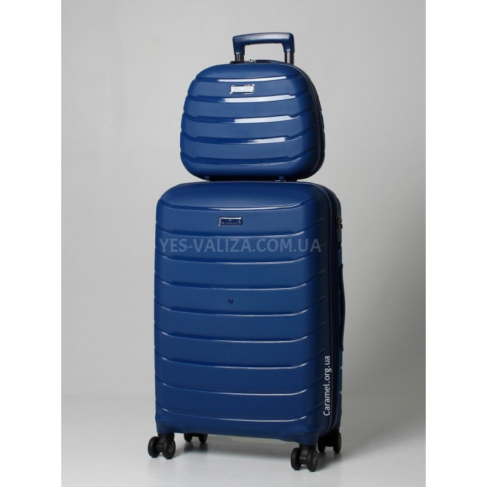 Набор чемоданов Франция (LMS+BC-4шт) полипропилен синий/Snowball 61303, фото 6