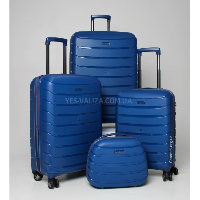 Набор чемоданов Франция (LMS+BC-4шт) полипропилен синий/Snowball 61303, фото 2