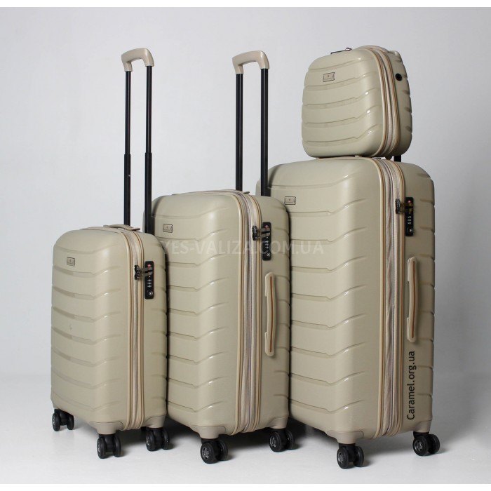 Набір валіз Франція (LMS+BC-4шт) поліпропілен беж./Snowball 61303, фото 2