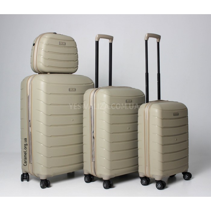 Набор чемоданов Франция (LMS+BC-4шт) полипропилен беж./Snowball 61303, фото 4