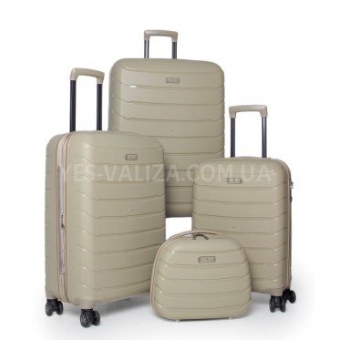 Набір валіз Франція (LMS+BC-4шт) поліпропілен беж./Snowball 61303