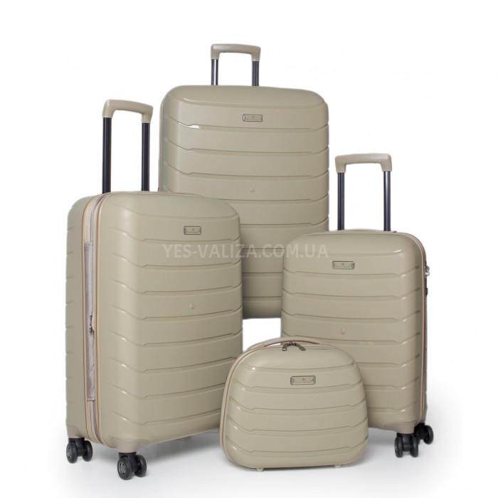 Набор чемоданов Франция (LMS+BC-4шт) полипропилен беж./Snowball 61303, фото 1