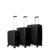 Набір валіз Франція (L M S-3шт) поліпропілен чорний/Snowball 20403, фото 13