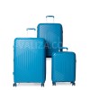Набор чемоданов Франция (L M S-3шт) полипропилен голубой/Snowbal 20103, фото 11