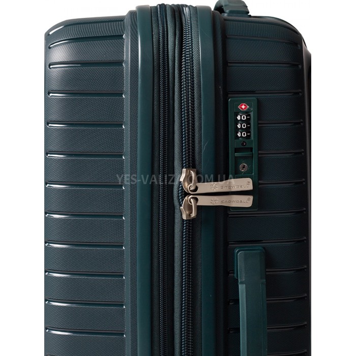 Набор чемоданов Франция (LMS-3шт) полипропилен т.зелёный/Snowbal 20103, фото 9