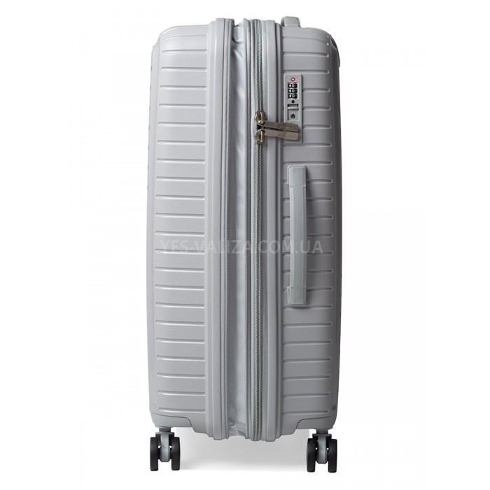 Набор чемоданов Франция (L M S-3шт) полипропилен серый/Snowbal20103, фото 6