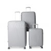 Набор чемоданов Франция (L M S-3шт) полипропилен серый/Snowbal20103, фото 11
