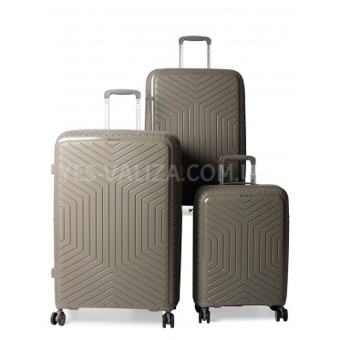 Набір валіз Франція (L M S-3шт) поліпропілен беж./Snowball 20103