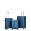 Набір валіз Франція (L M S-3шт) поліпропілен синій/Snowball 05103, фото 11