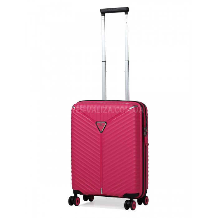 Набор чемоданов Франция (L M S-3шт) полипропилен розовый/Snowbal 05103, фото 4