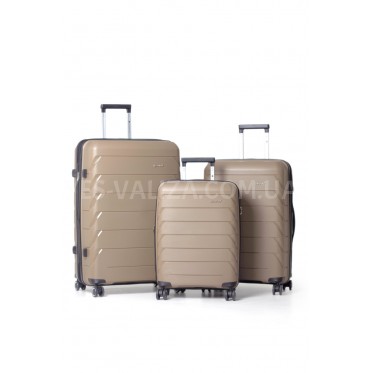 Набір валіз Франція (L M S-3шт) поліпропілен беж./Snowball 33603