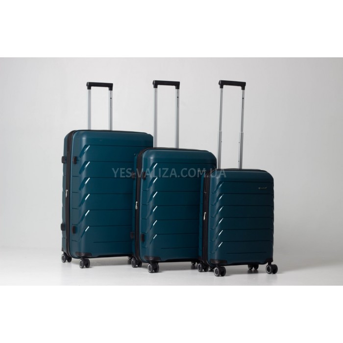 Набір валіз Франція (L M S-3шт) поліпропілен зелений/Snowball 33603, фото 2