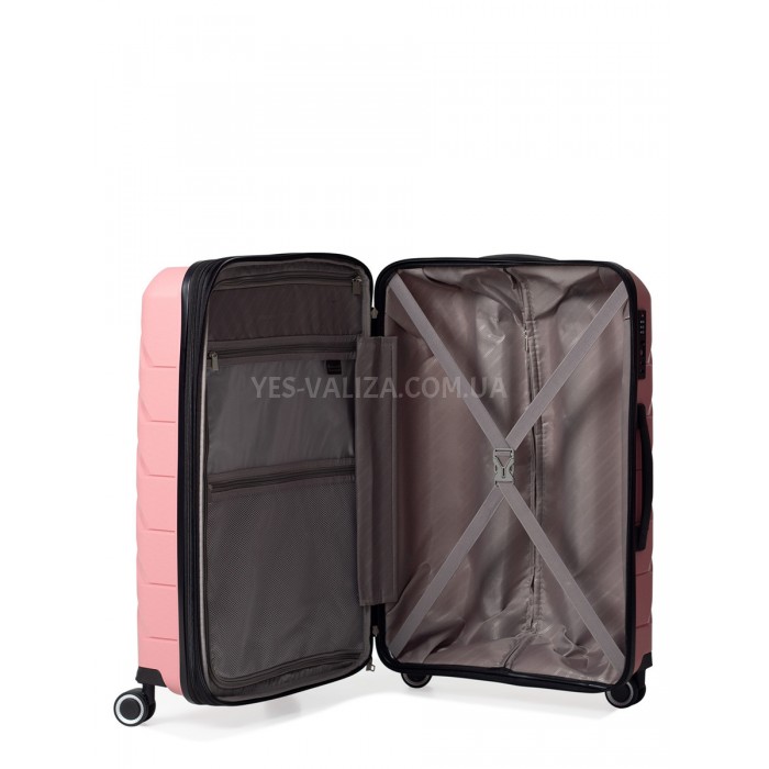 Набір валіз Франція (L M S-3шт) поліпропілен пудра/Snowball 33603, фото 10