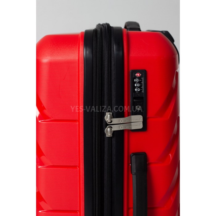 Набір валіз Франція (L M S-3шт) поліпропілен червоний/Snowball 33603, фото 6