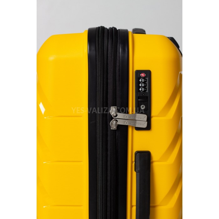Набір валіз Франція (L M S-3шт) поліпропілен жовтий/Snowball 33603, фото 6