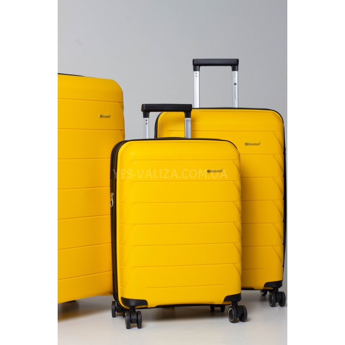 Набор чемоданов Франция (L M S-3шт) полипропилен жёлтый/Snowball 33603, фото 4