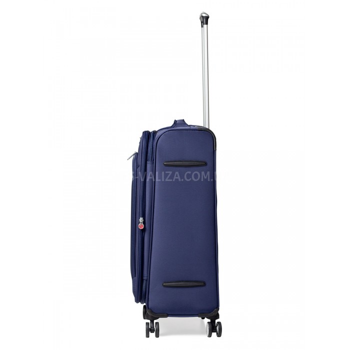 Набір валіз Франція (L M S-3шт) тканина синій/Snowball 87303, фото 4