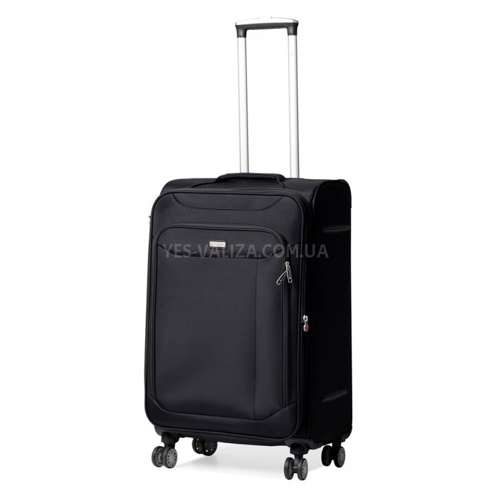 Набір валіз Франція (L M S-3шт) тканина чорний/Snowball 87303, фото 2