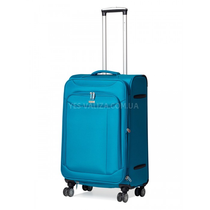 Набор чемоданов Франция (L M S-3шт) ткань бирюза/Snowball 87303, фото 2