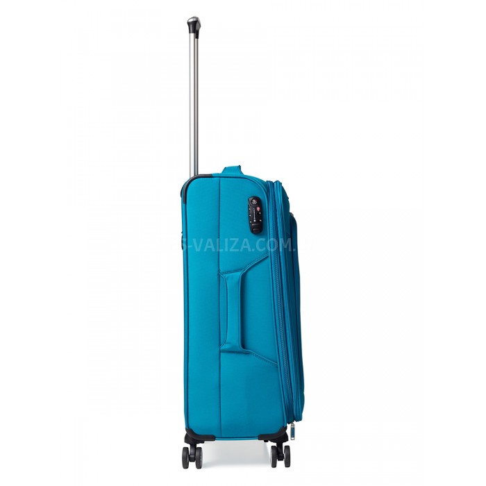 Набір валіз Франція (L M S-3шт) тканина бірюза/Snowball 87303, фото 4