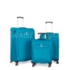 Набор чемоданов Франция (L M S-3шт) ткань бирюза/Snowball 87303, фото 8