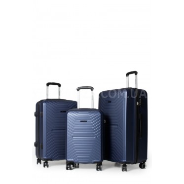 Набор чемоданов Франция (L M S-3шт) синий/Worldline 625